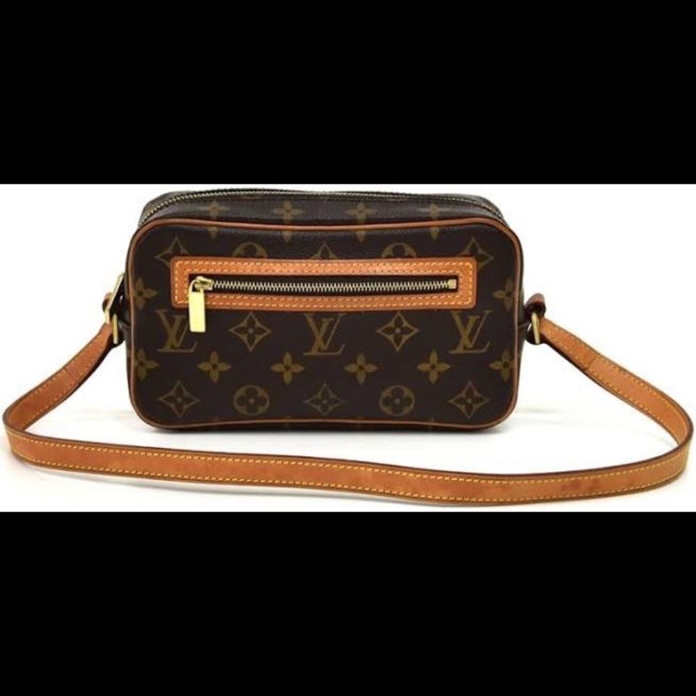 Louis Vuitton Pochette Canvas Shoulder Bag, Brown
